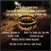 Master Dom's Maitre Event, "Lord of the Rings Dance"